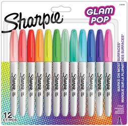 Markery permanentne Sharpie Fine Glam Pop 12 kolory - 2198780