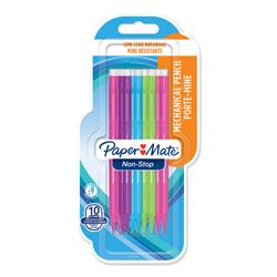 Ołówek auto. Paper Mate Non-Stop | 0,7 mm | HB #2 | NEON MIX | 10 sztuk