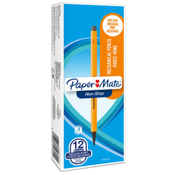 Ołówek automatyczny Paper Mate Non-Stop | 0,7 mm | HB #2 | żółty korpus | 12 sztuk