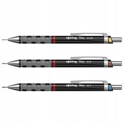 Ołówki automatyczne Rotring TIKKY RD BLK CC