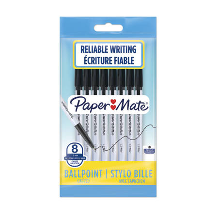 Długopis Paper Mate 045 1,0mm czarny opk 8 szt. - 2084376