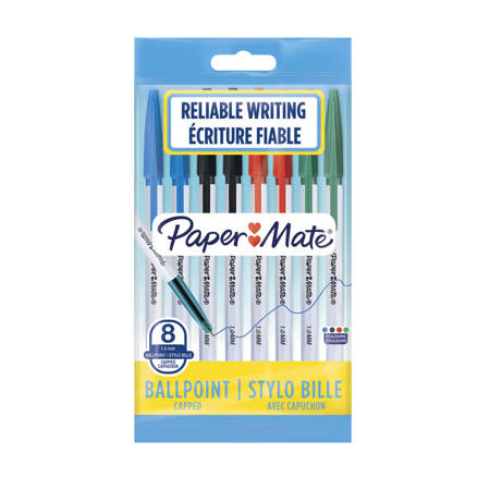 Długopis Paper Mate 045 1,0mm mix opk 8 szt.