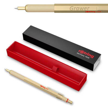 Długopis Profesjonalny Rotring RO 600 metalowy , gold z grawerem