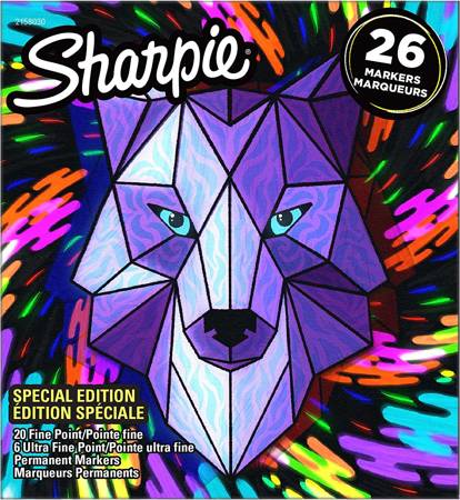 Marker Sharpie Fine Zestaw 26 kolorów – Wilk – 2158030