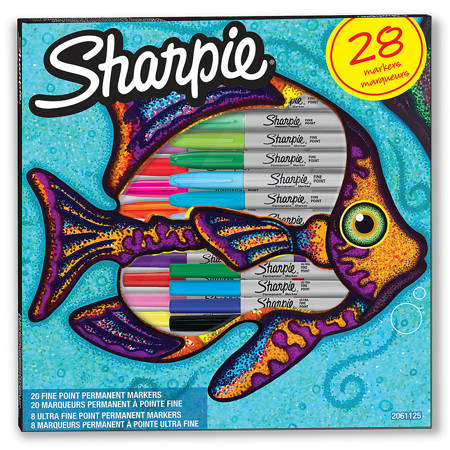 Marker Sharpie Fine Zestaw 28 kolorów – ryba – 2061125