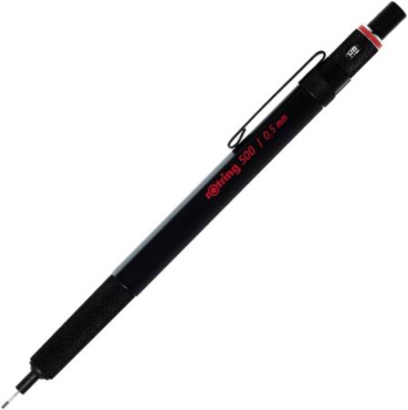 Ołówek automatyczny Rotring 500 0.5 Czarny Korpus