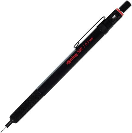 Ołówek automatyczny Rotring 500 0.7 Czarny Korpus