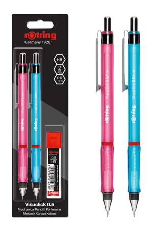 Ołówek automatyczny Rotring Visuclick DUO 0.5mm Niebieski różowy