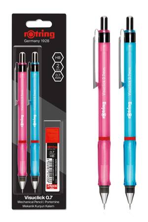 Ołówek automatyczny Rotring Visuclick DUO 0.7mm Niebieski różowy