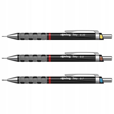 Ołówki automatyczne Rotring TIKKY RD BLK CC - S0801310