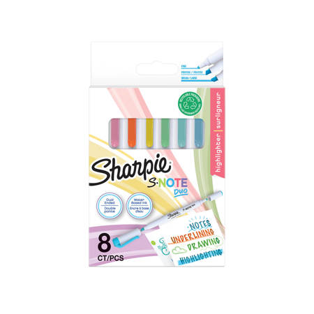 Sharpie S-note DUO Mix kolorów 8 szt. 2182116