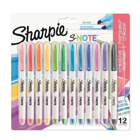 Zakreślacze Sharpie S-note Mix kolorów 12 szt. – 2138233