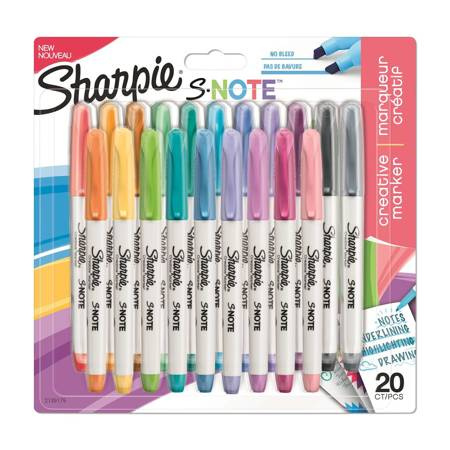 Zakreślacze Sharpie S-note Mix kolorów 20 szt. – 2139179