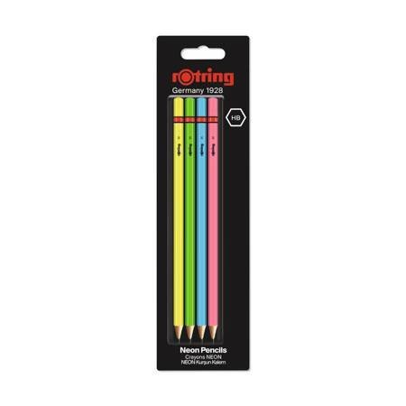 Zestaw Ołówków Rotring Core Żółty, Zielony, Niebieski, Pomarańczowy HB 4szt.
