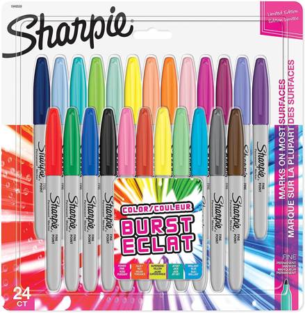 Zestaw markerów Sharpie Fine Color Burst 24 kolory