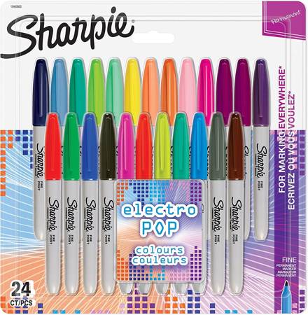 Zestaw markerów Sharpie Fine Electro Pop 24 kolory